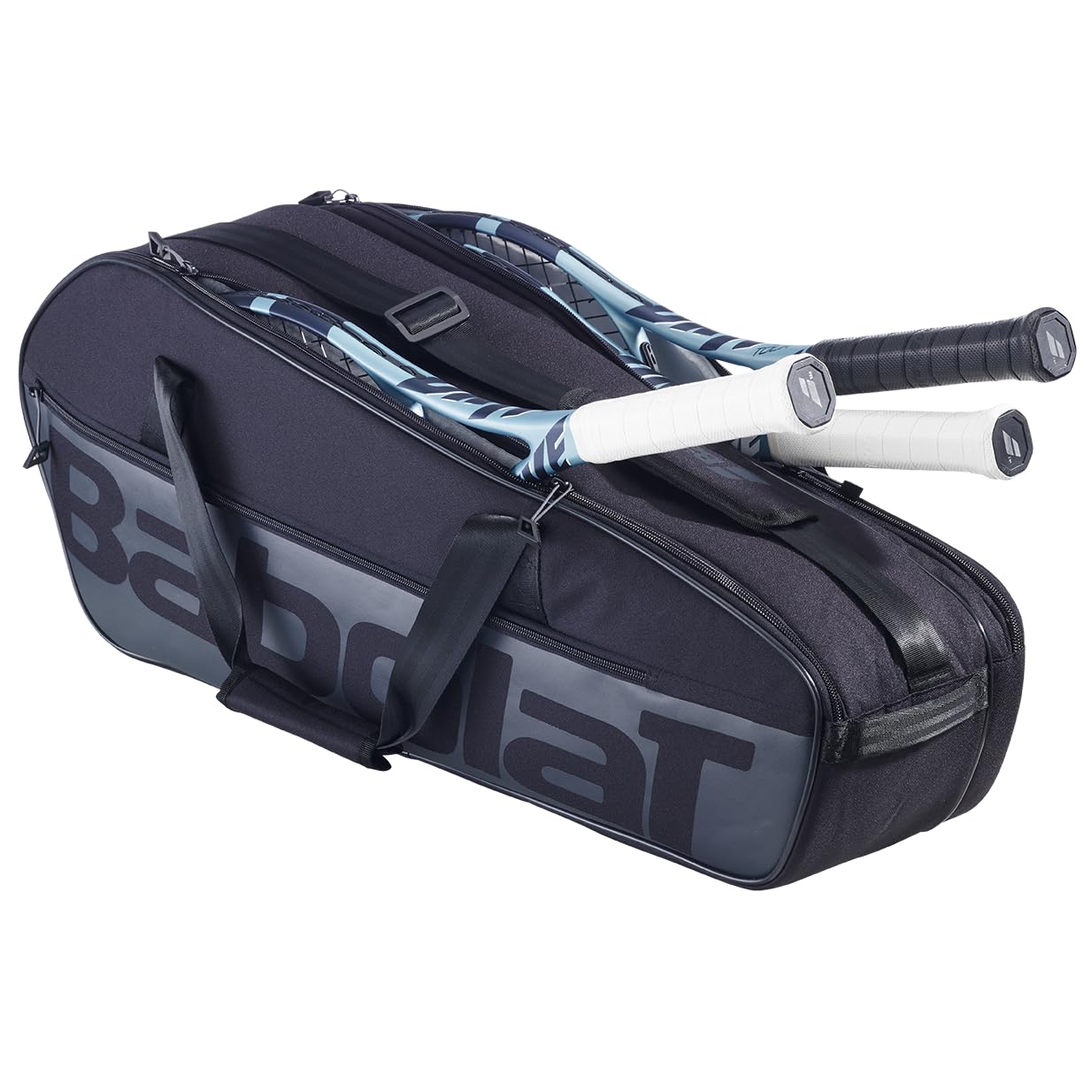 Babolat Unisex Adult M Borsa Sportiva Modello Cross Court 40 Litri Nero 2 Scomparti Principali Scomparti Accessori Zaino Zaino Ultra Antistrappo e Impermeabile per 6 racchette 40 litri