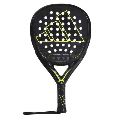 Adidas Adipower Multiweight 2023 paddle racket in black and yellow, ideal for Racchette da Padel.
